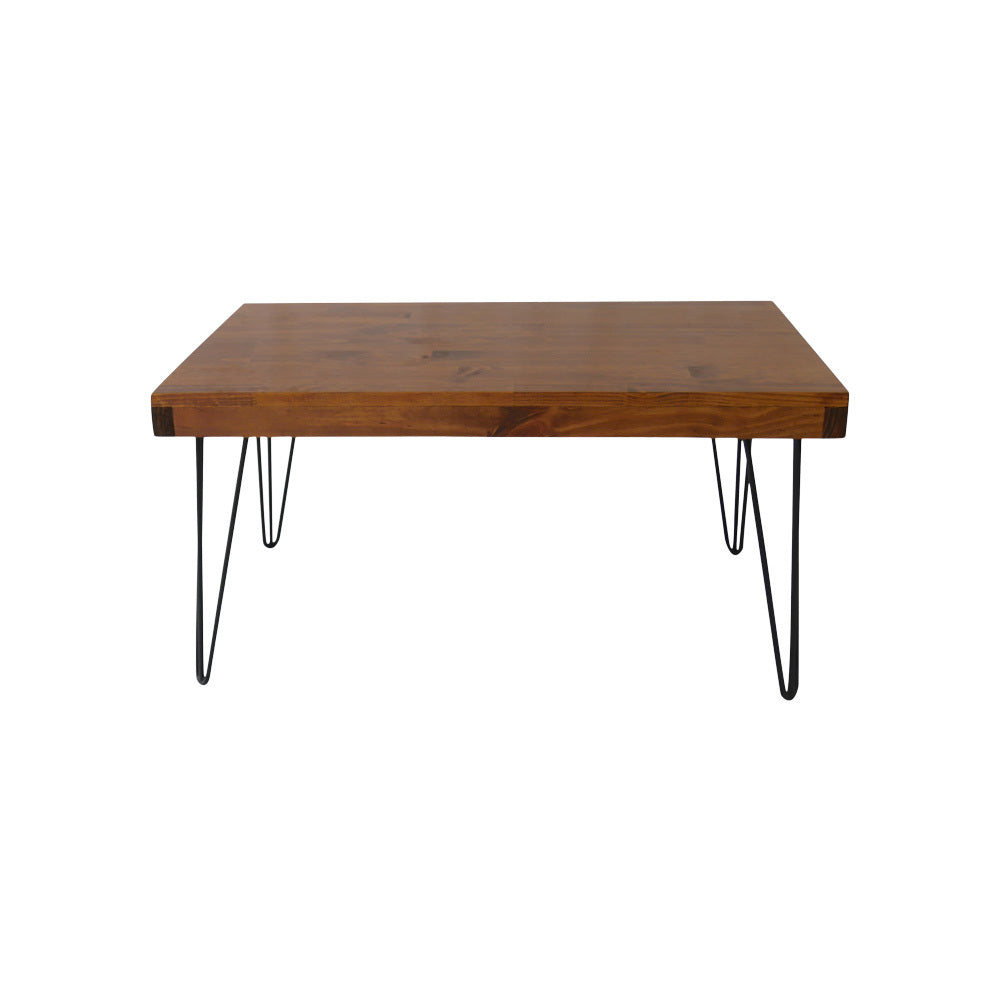 Hairpin Rectangle Coffee Table (Walnut top, black legs)