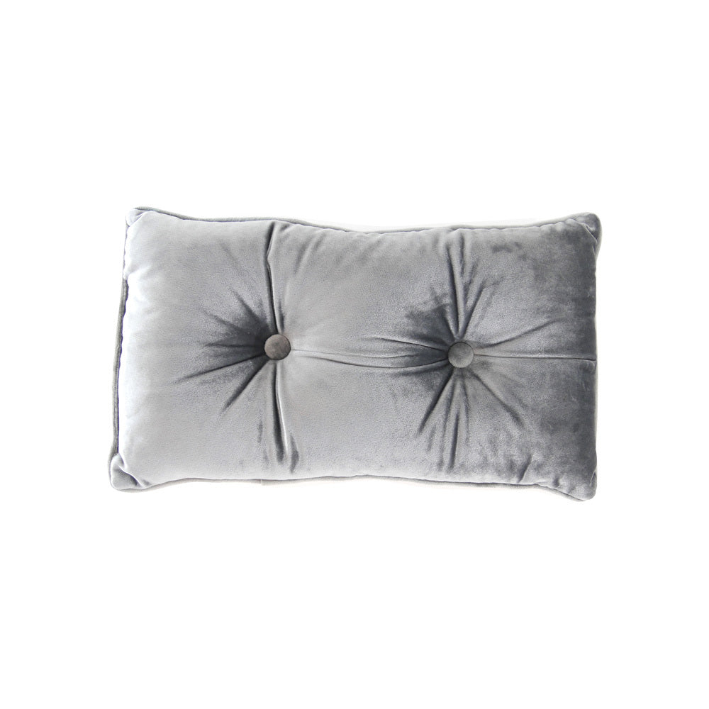 Light Grey velvet cushion (rectangle)
