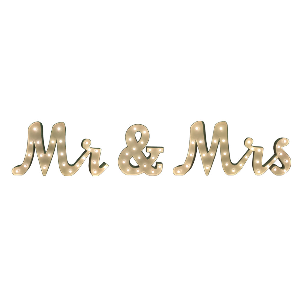 Mr & Mrs' Marquee Letter Lights (1.5m H)