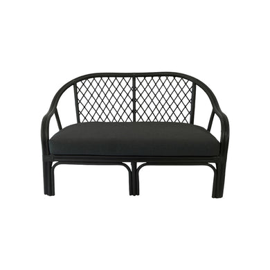 Black Cane 2 Seater Sofa