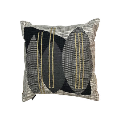 Grey, Navy with Gold piping Cushion