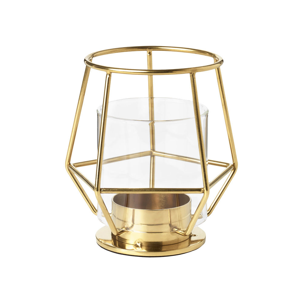 Brass-Gold Cage Tealight Candle Holder