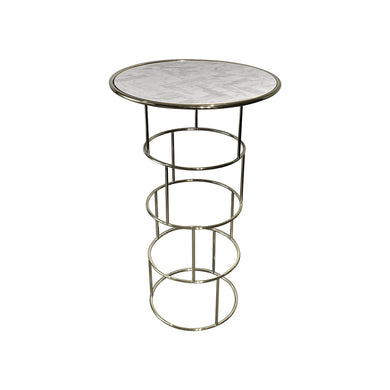 Curv High Bar (White Marble Top, Gold Base)