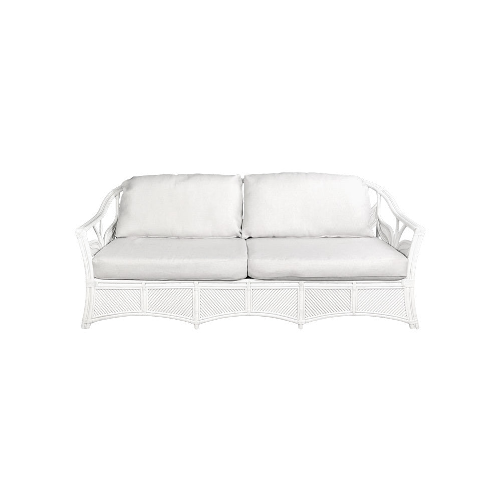 Fitzroy 2.0 White Cane 4 Seater Sofa