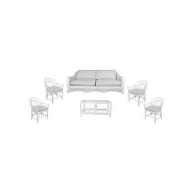 Fitzroy White Cane Lounge Package