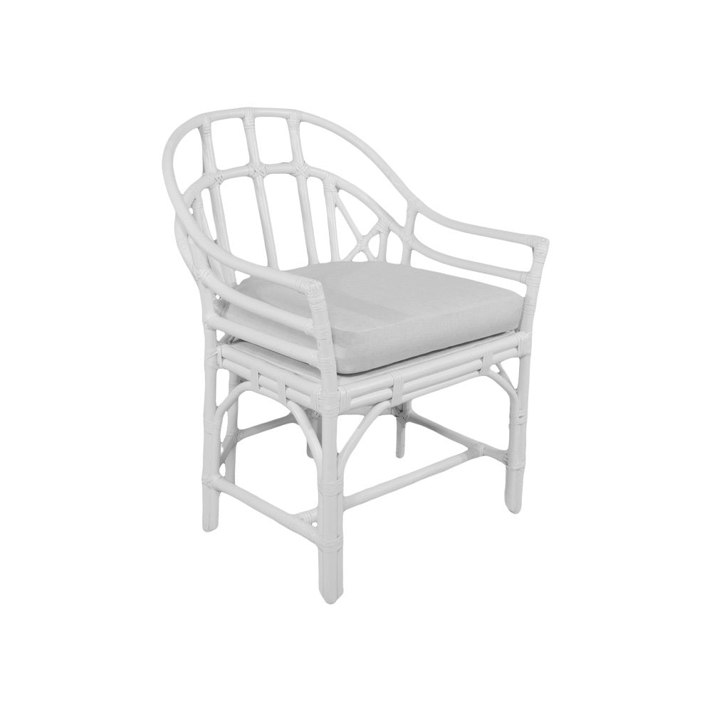 Fitzroy White Cane Arm Chair