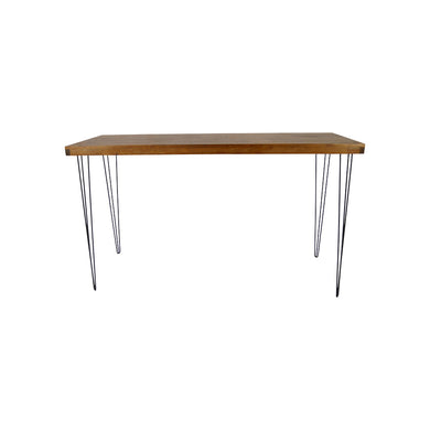 Hairpin Long High Bar (Walnut Top, Black Legs)