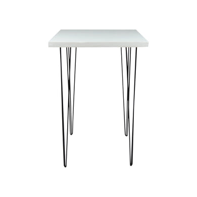 Hairpin Square High Bar (White Top, Black Legs)