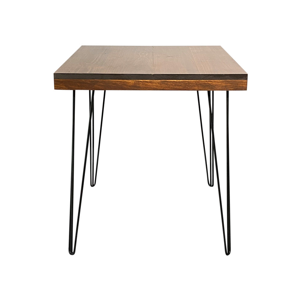 Hairpin Square Dining Table (Walnut Top, Black Legs)