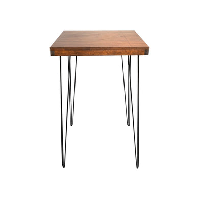 Hairpin Square High Bar (Walnut Top, Black Legs)