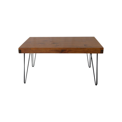 Hairpin Rectangle Coffee Table (Walnut top, black legs)