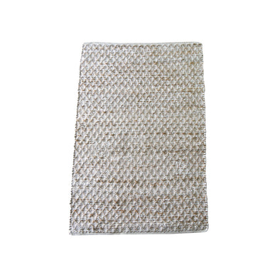 Jute & White Cross-Weave Rug (Large)