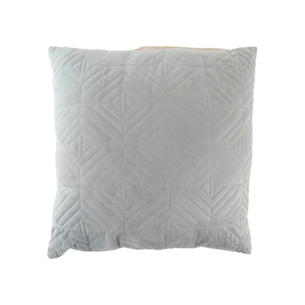 Light Grey velvet cushion (square)