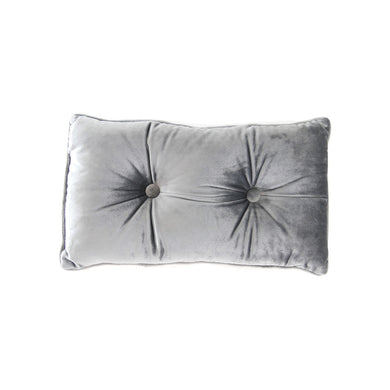 Light Grey velvet cushion (rectangle)