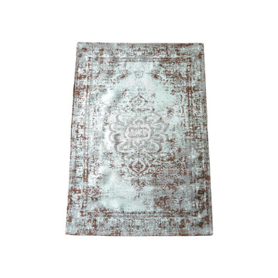 Aqua & Chocolate Patterned Rug (Large)