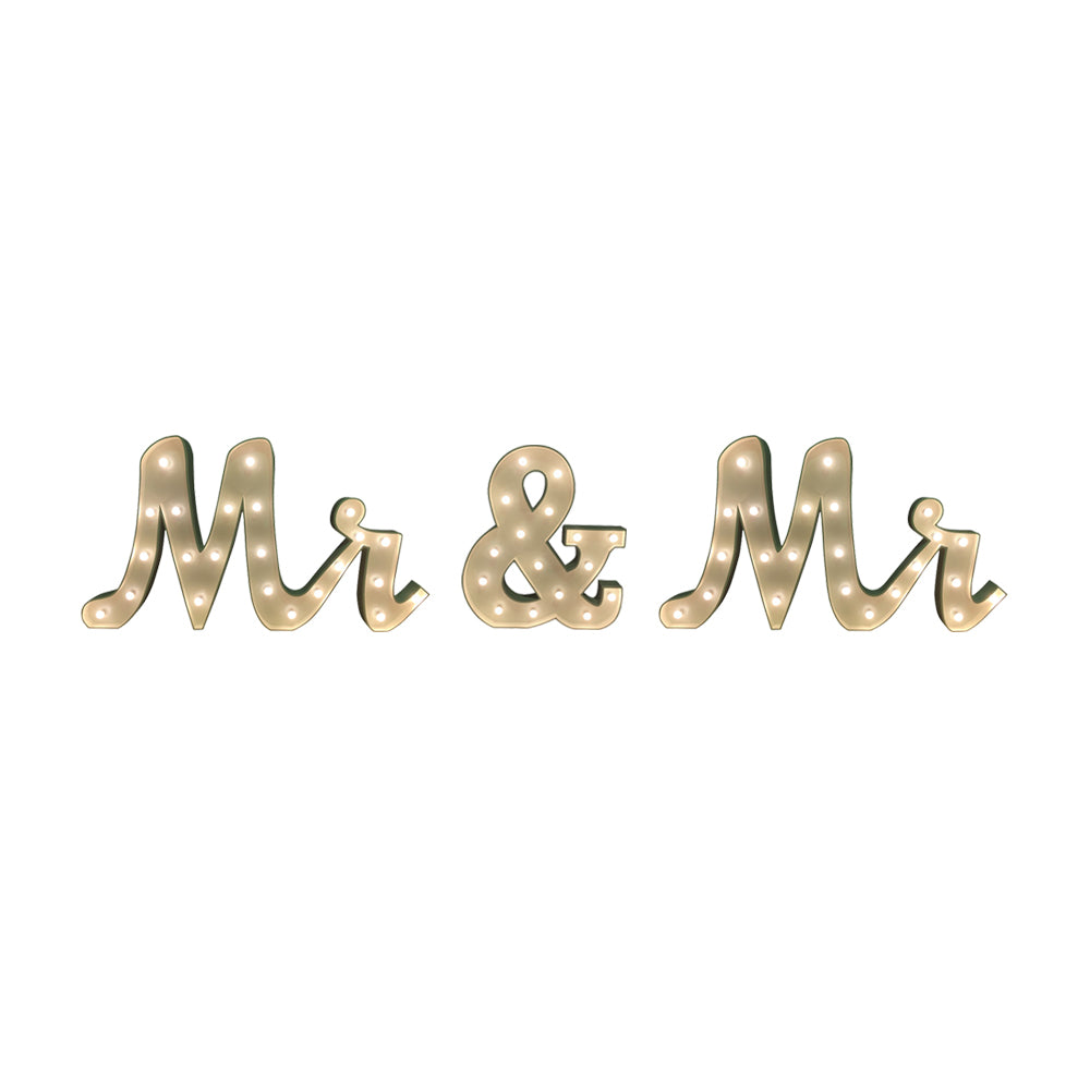 Mr & Mr' Marquee Letter Lights (1.5m H)