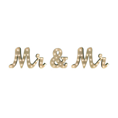 Mr & Mr' Marquee Letter Lights (1.5m H)