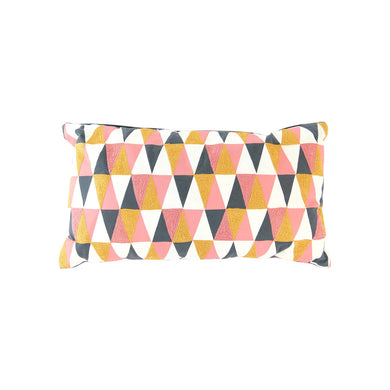 Pink, Yellow & grey cushion (rectangle)