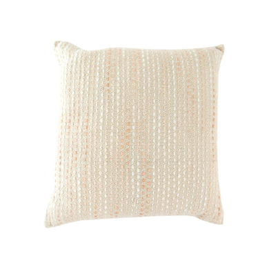 Pink & white stiched cushion