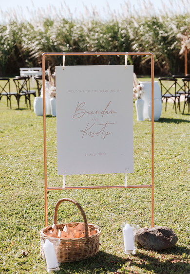 Copper Signage Display Stand V2