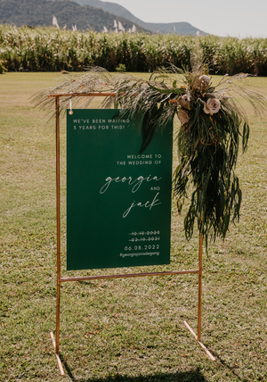 Copper Signage Display Stand V2