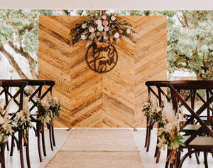 Chevron Timber Backdrop Wall