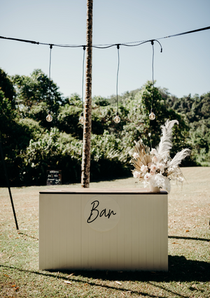 Fitzroy Bar (Walnut Top, White Base)