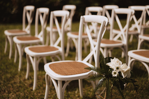 Cross Back Dining Chair (White)