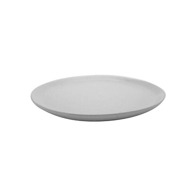 Speckled Irregular White Dinner Plate