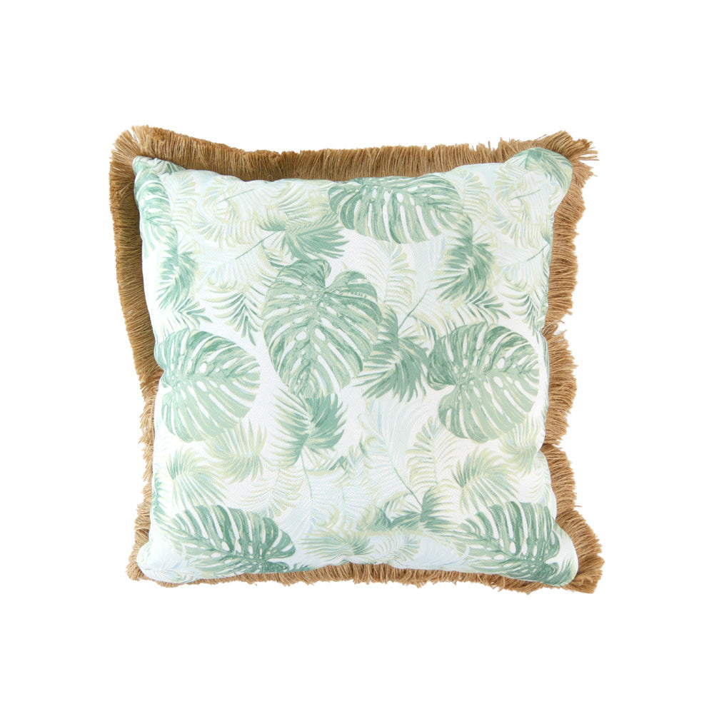 Tropical leaf cushion