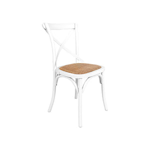 Cross Back Dining Chair (White)