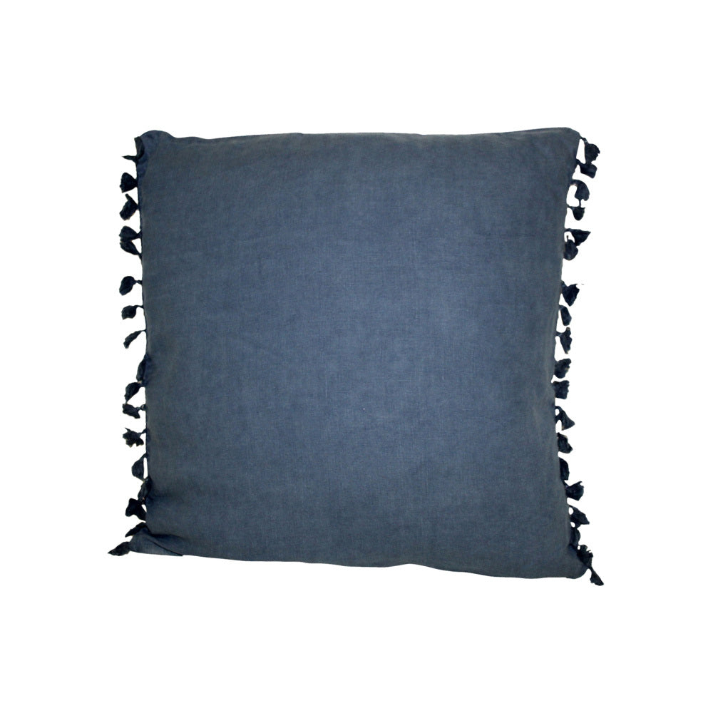 Linen Square Navy Cushion